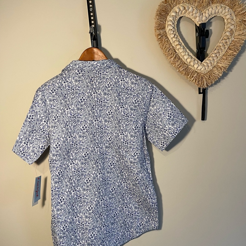 NWT Boys' Button-Down Short Sleeve Shirt - Cat Jack Size XL 16 - Picture 6 of 13